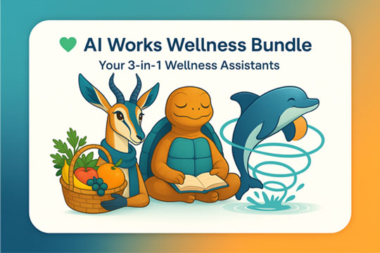 AI Works Wellness Bundle featuring Mindly, Healthily and Flowly